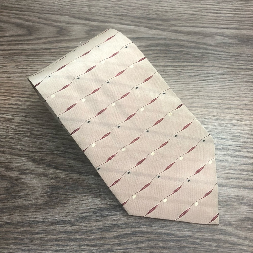 Crawford Tan w/ Brown & Cream Stripe Tie
